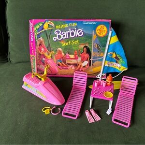 1987 Barbie Island Fun Surf Set with Box